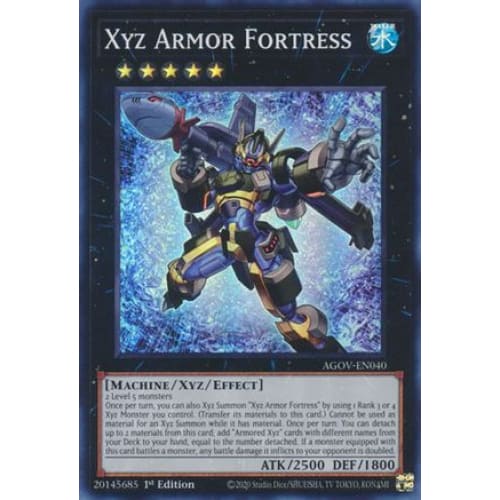 Xyz Armor Fortress - AGOV-EN040 Super Rare 1st Edition