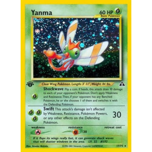 Yanma (017/075) Holo Rare 1st Edition Holofoil - Single