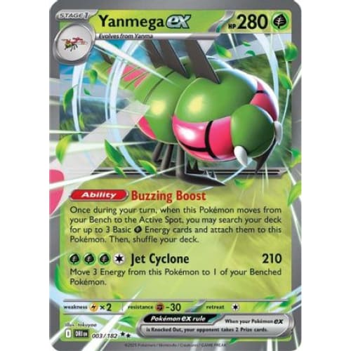 Yanmega ex - 003/182 (3) Double Rare Holofoil - Single