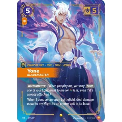Yone - Blademaster (Overnumbered) (233/221) - Spiritforged
