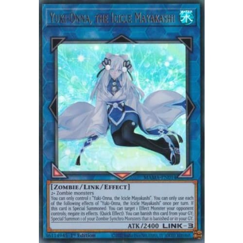Yuki-Onna the Icicle Mayakashi (MAMA-EN014) Ultra Rare 1st