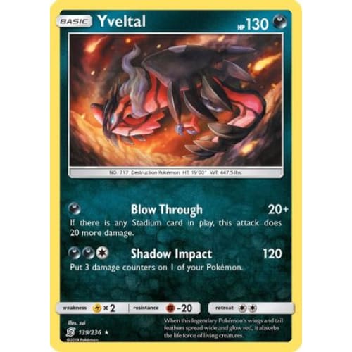 Yveltal (139/236) Holo Rare Holofoil - Single