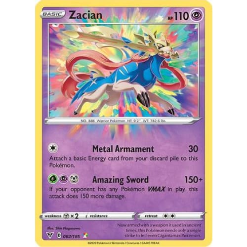 Zacian (082/185) Amazing Rare Holofoil - Single