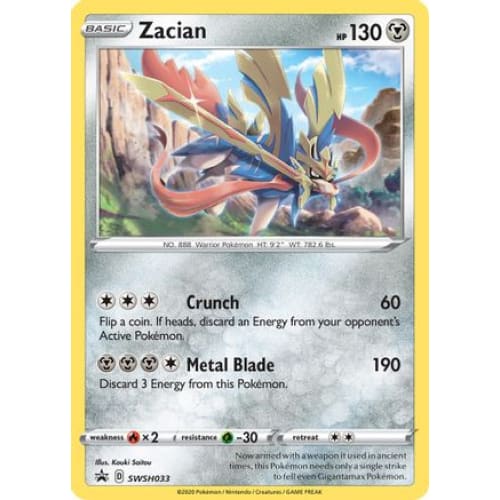 Zacian (SWSH033) Promo Holofoil - Single