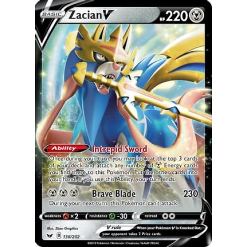 Zacian V (138) Holo Rare Holofoil - Single