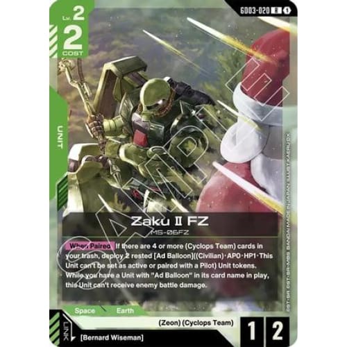 Zaku II FZ (GD03-020) - Steel Requiem Holofoil - Single