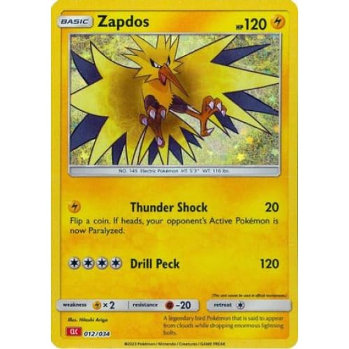 Zapdos (12) Rare Holofoil - Single