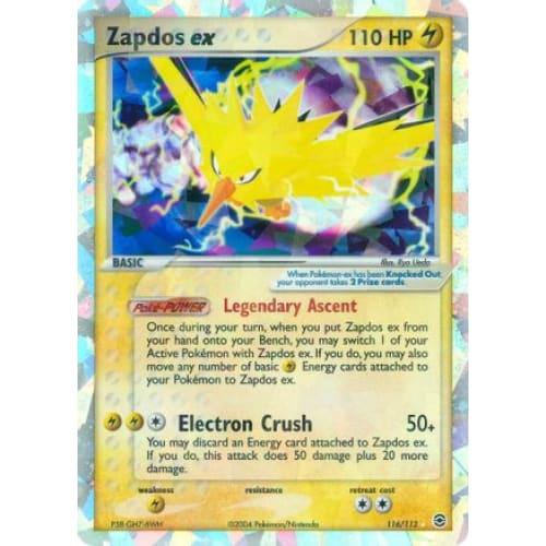 Zapdos ex (116/112) Secret Rare Holofoil - Single