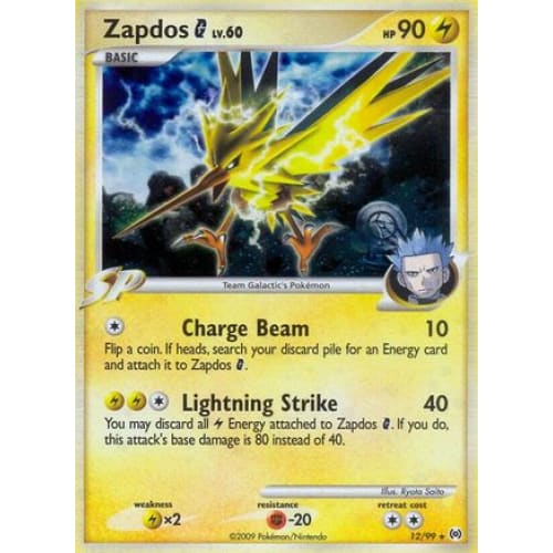 Zapdos G (012/099) Holo Rare Holofoil - Single