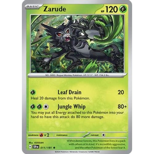 Zarude (11) Rare Classic Holofoil - Single