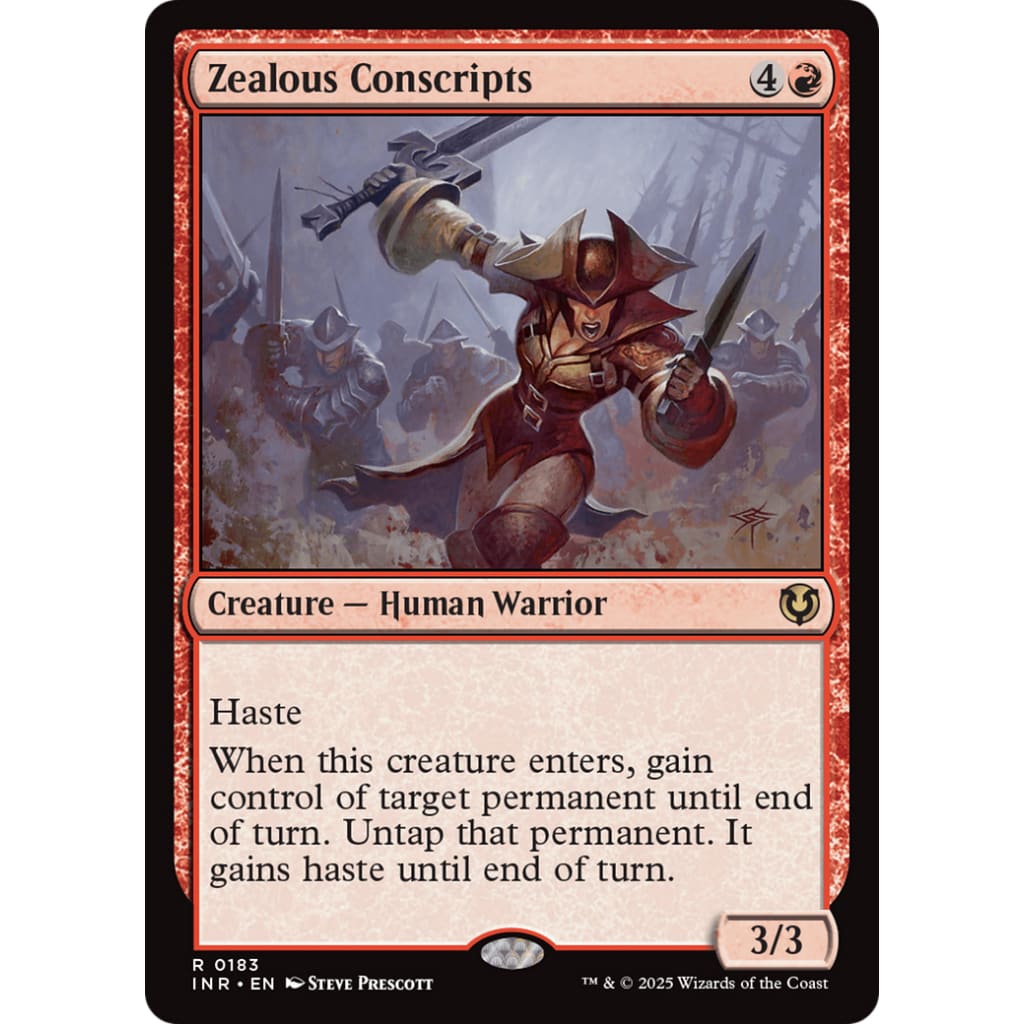 Zealous Conscripts (INR-183) Foil - Single