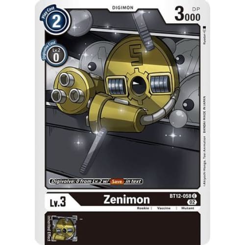 Zenimon - BT12-058 - Common - Single
