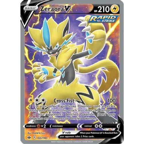 Zeraora V (165/198) Ultra Rare Holofoil - Single