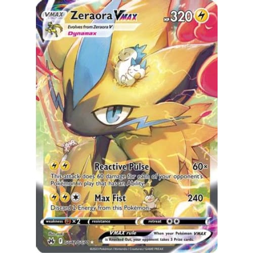 Zeraora VMAX (GG42) Ultra Rare Holofoil - Single