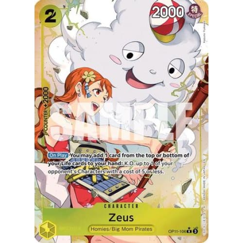 Zeus (Alternate Art) OP11-106 R A Fist of Divine Speed Foil
