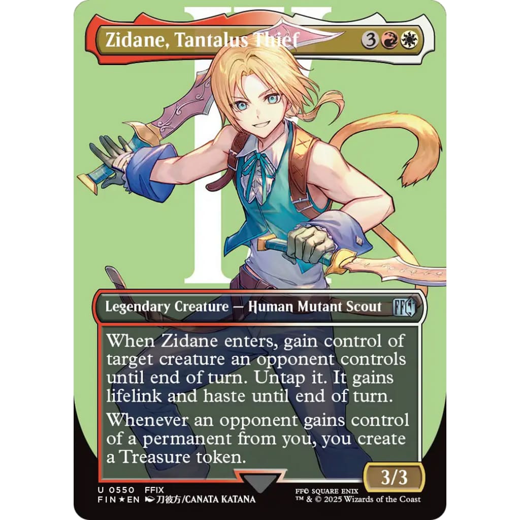 Zidane Tantalus Thief (FIN-550) (Borderless) Foil - Single