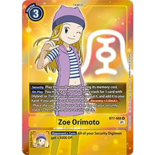 Zoe Orimoto (Box Topper) (BT7-088 R) Rare Foil - Single