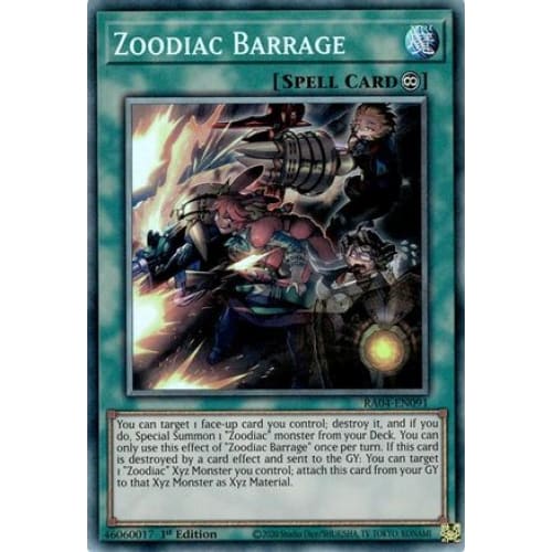 Zoodiac Barrage (PCR) - RA04-EN091 Prismatic Collector’s