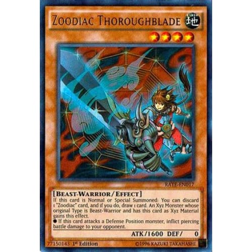 Zoodiac Thoroughblade (RATE-EN017) Ultra Rare Unlimited