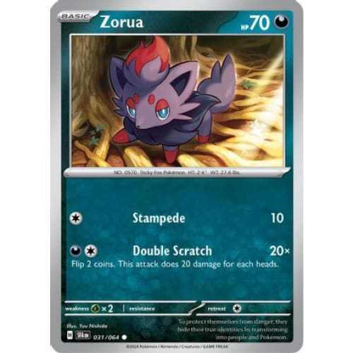 Zorua (31) Common Reverse Holofoil - Single
