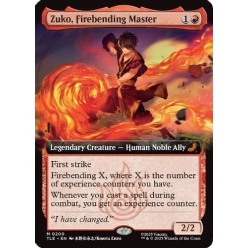 Zuko Firebending Master (Extended Art) (TLE-200) Foil