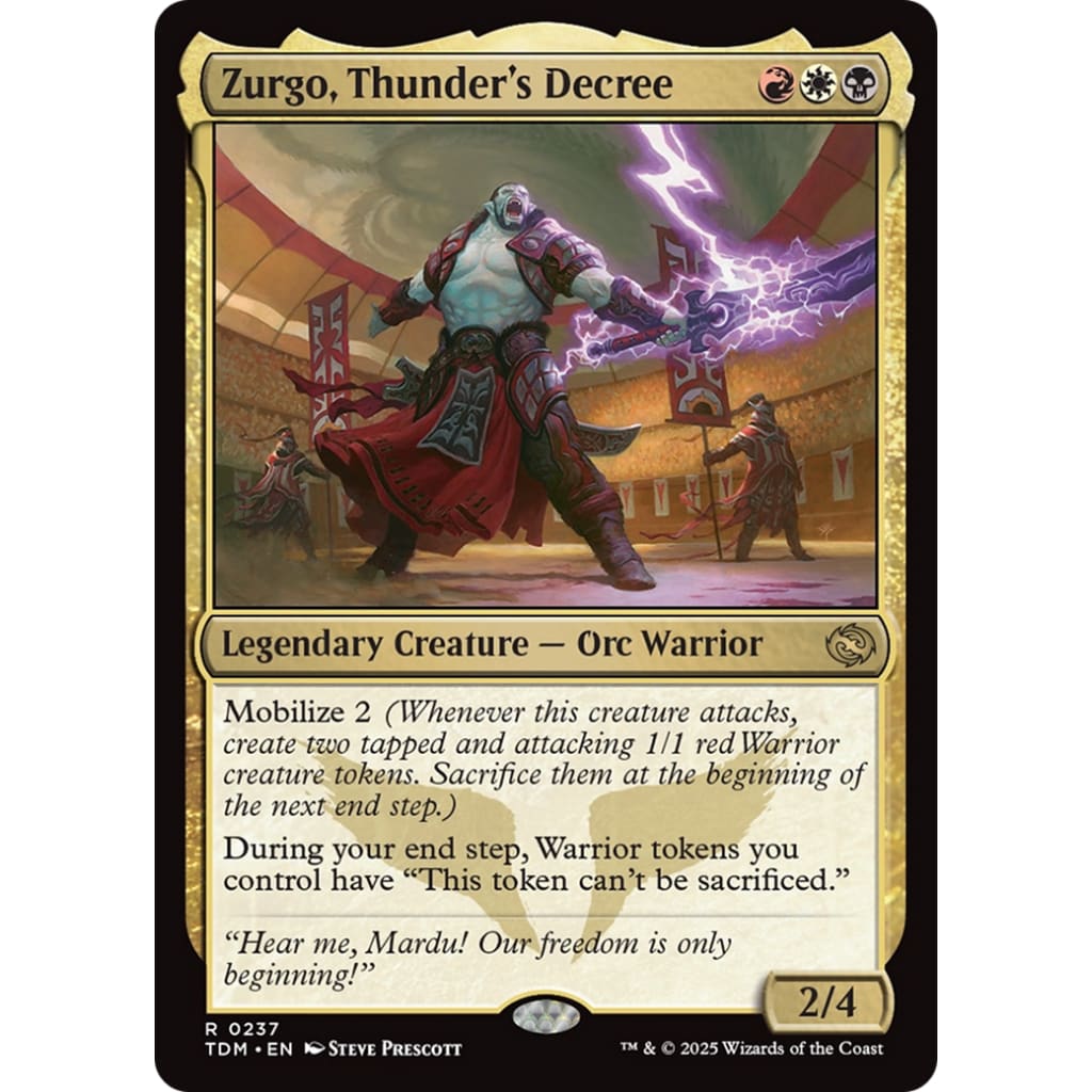 Zurgo Thunder’s Decree (TDM-237) Foil - Single