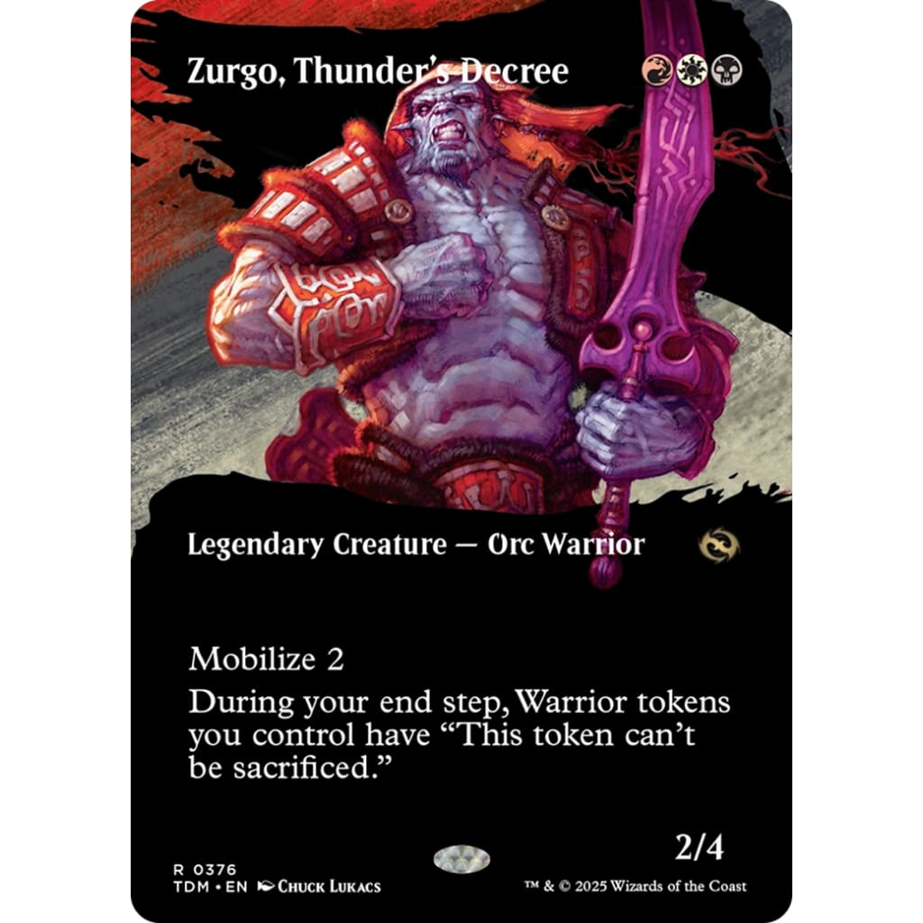 Zurgo Thunder’s Decree (TDM-376): (Showcase) (Borderless)