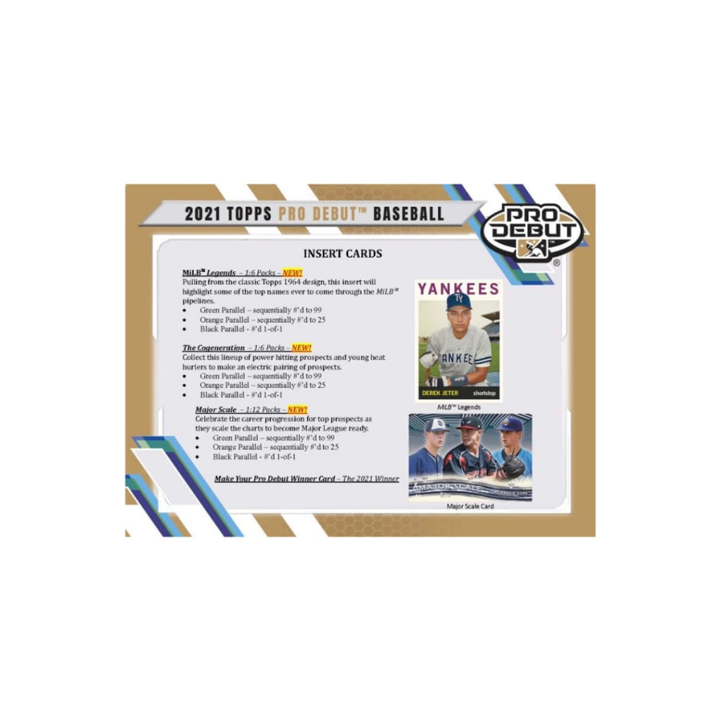 2021 Topps Pro Debut Baseball Jumbo Box - hobby box