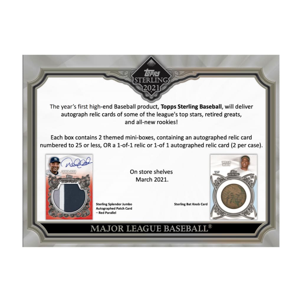 2021 Topps Sterling Baseball Hobby Box - Booster