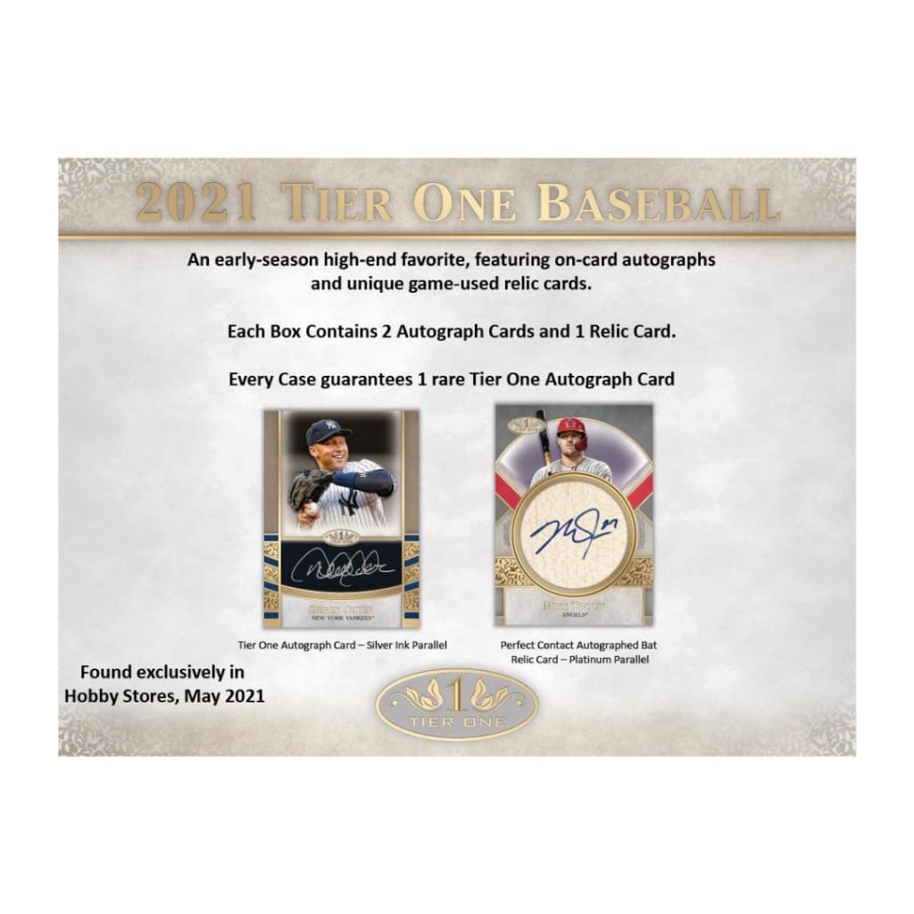2021 TOPPS Tier One Baseball Hobby Box - Booster