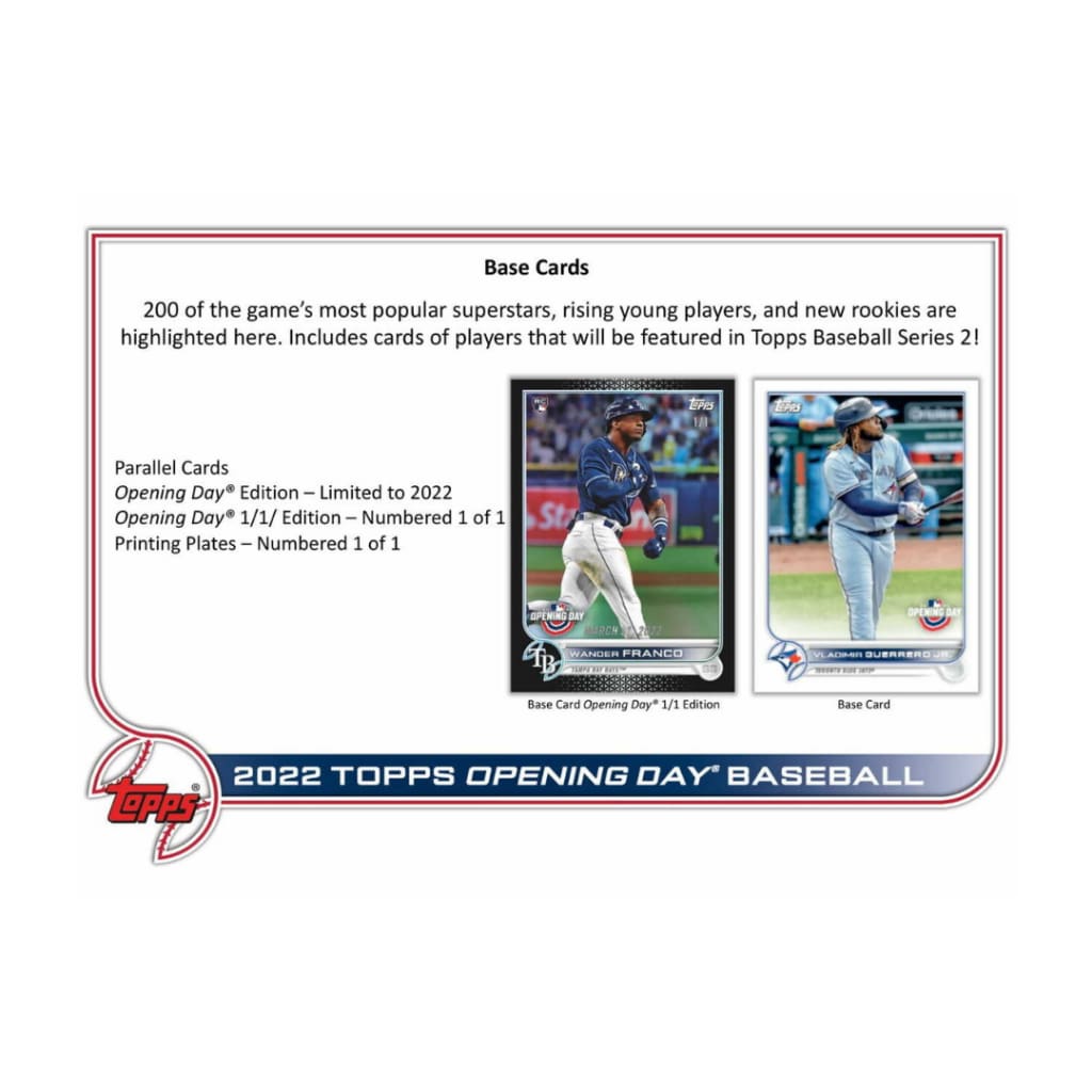 2022 TOPPS Opening Day Baseball Hobby Box