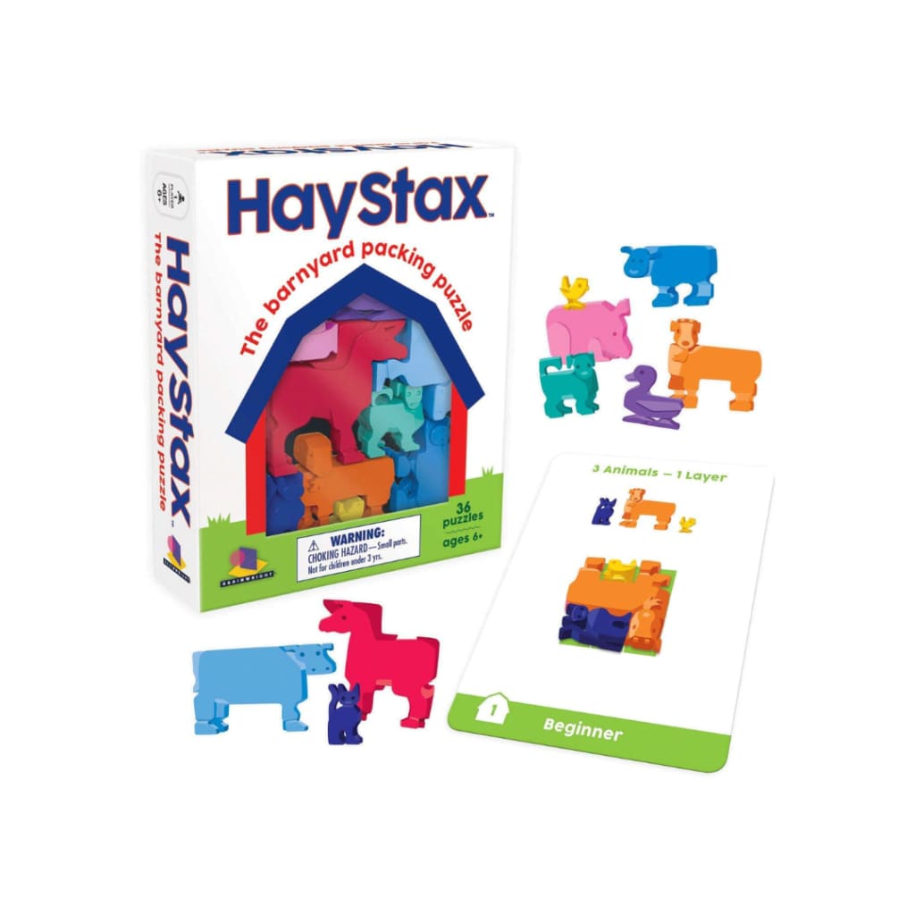 Brainwright Hay Stax Barnyard Puzzle Game - Board Games