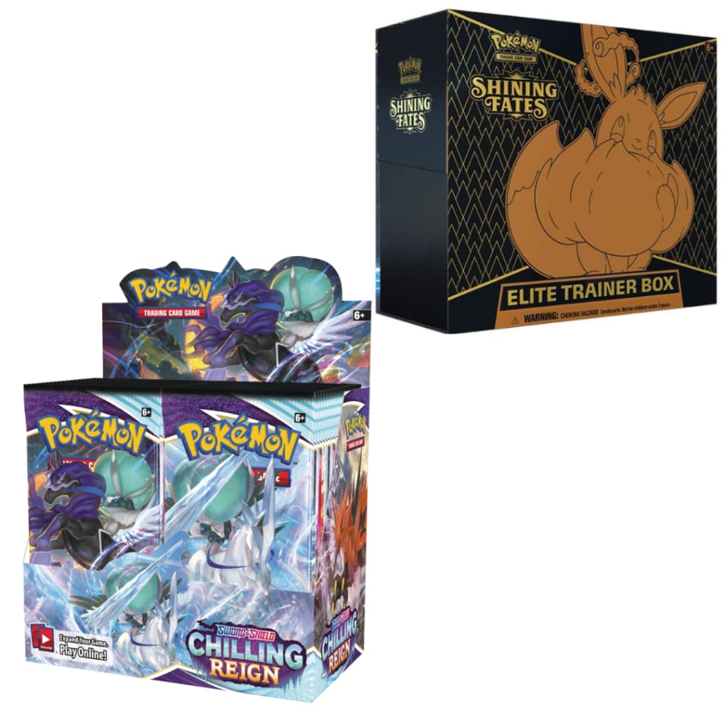 Chilling Reign Booster Box + Shining Fates Elite Trainer box