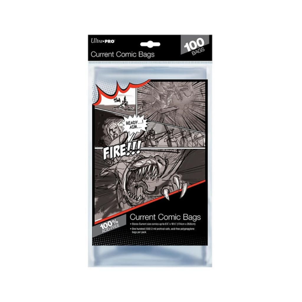 UP COMIC CURRENT BAG 100CT 6-7/8’’X10.5’’