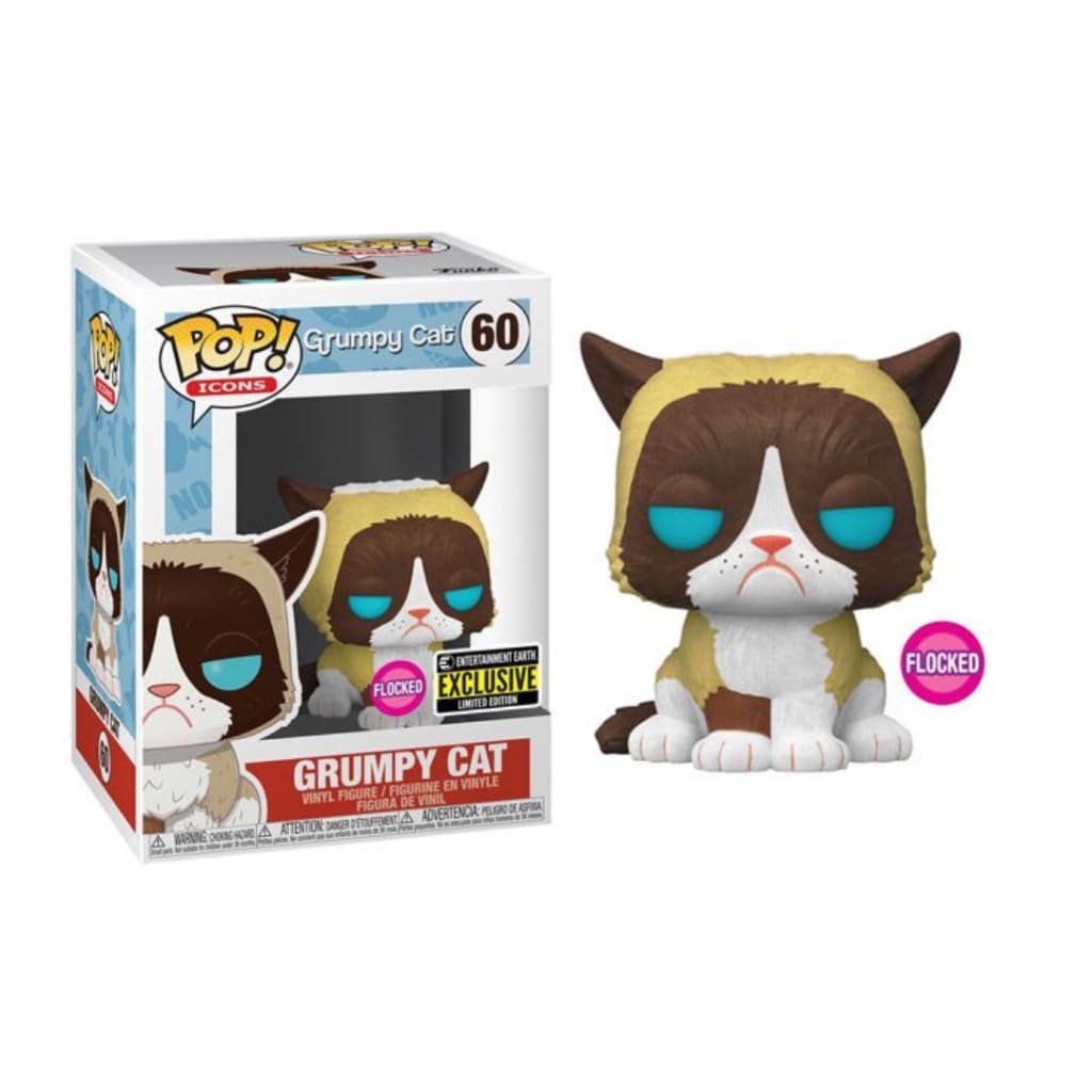 Funko Pop Icons Grumpy Cat Flocked - Toy