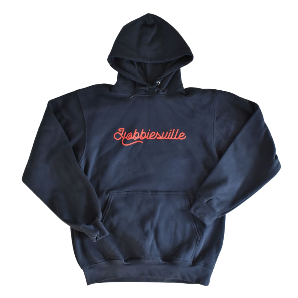Hobbiesville Hoodie (black) - Clothing
