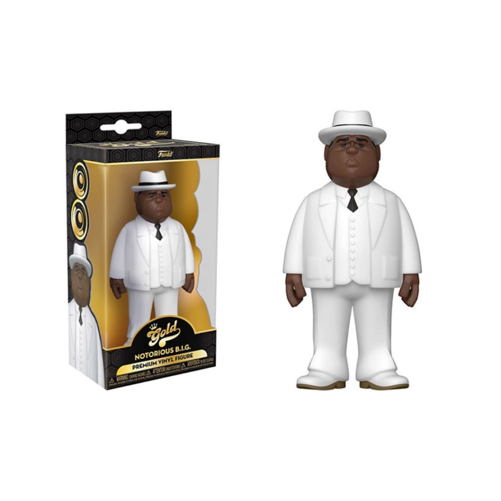 Notorious B.I.G. Gold Biggie Smalls White Suit 5-Inch