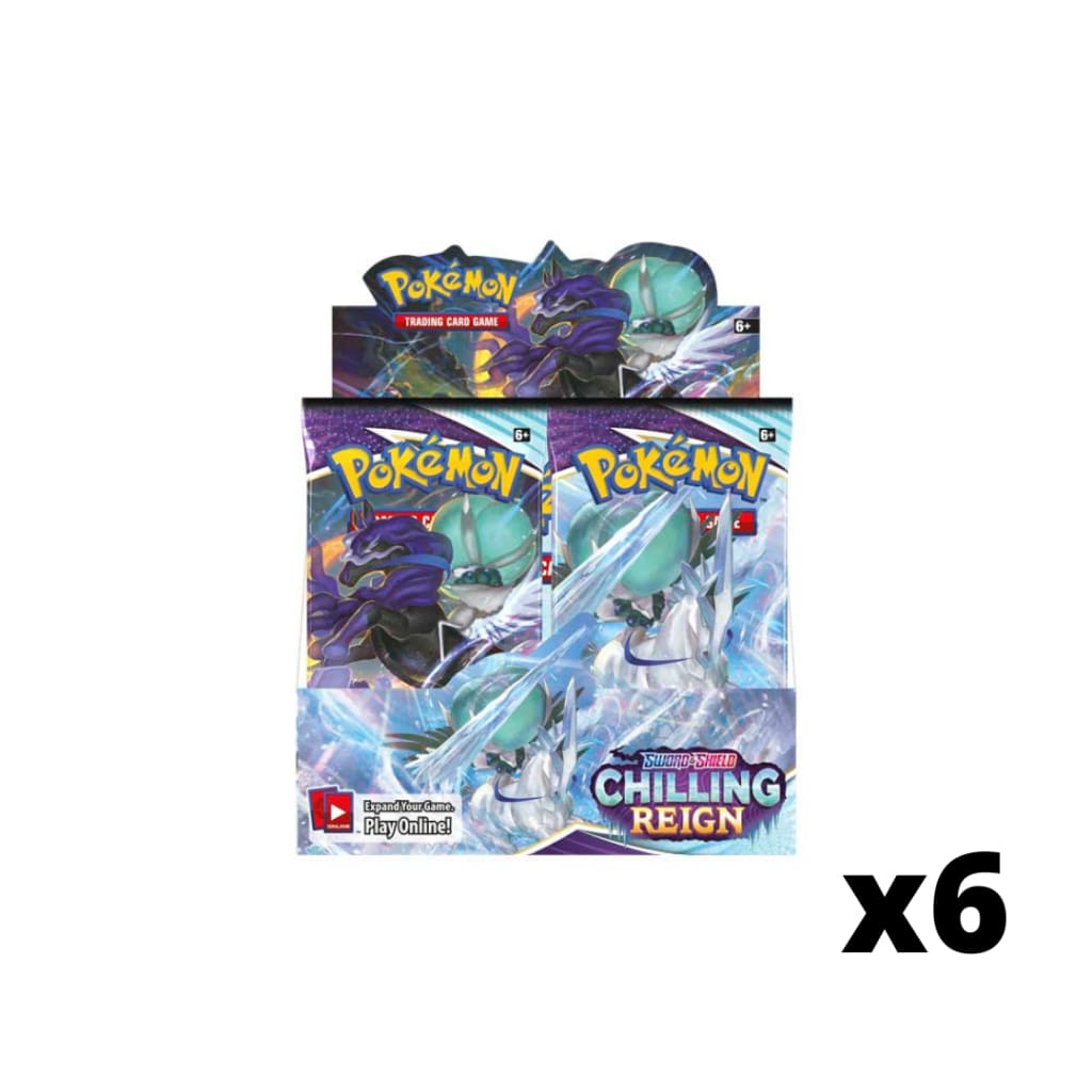 Pokemon Chilling Reign Sealed Booster Box Case of 6