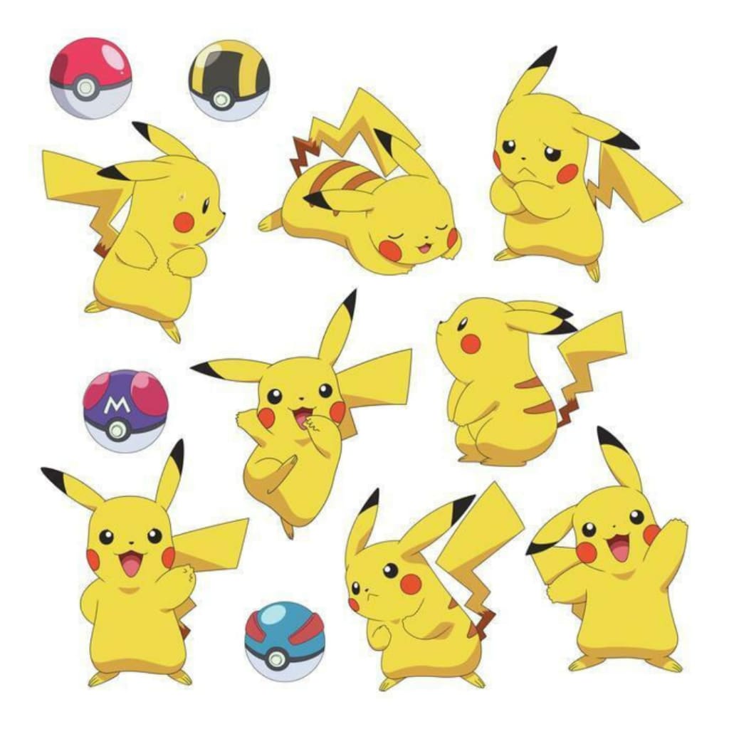 Pokemon Pikachu Peel and Stick Wall Decals - Toy