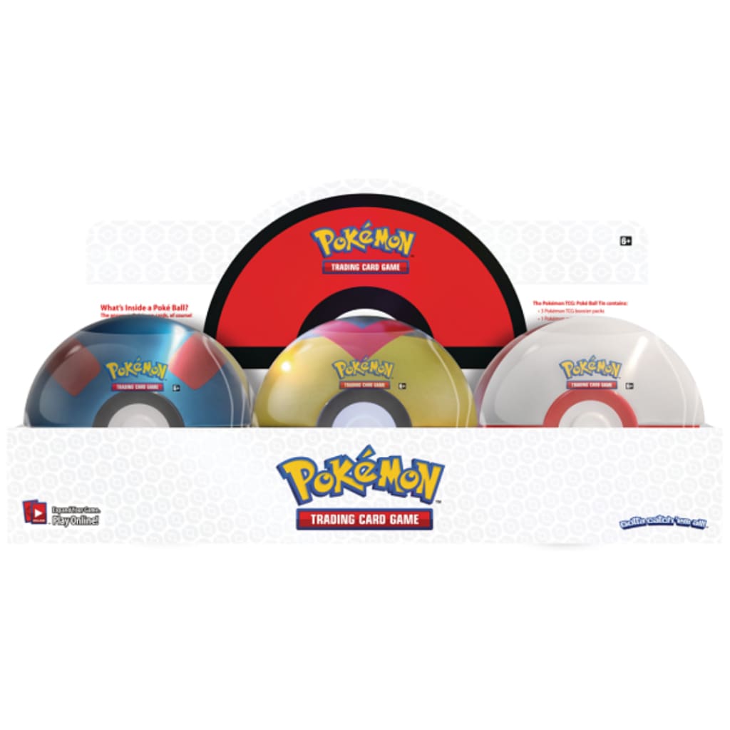 Pokemon Poke ball Tin Spring 2021 - Display Set Of 6