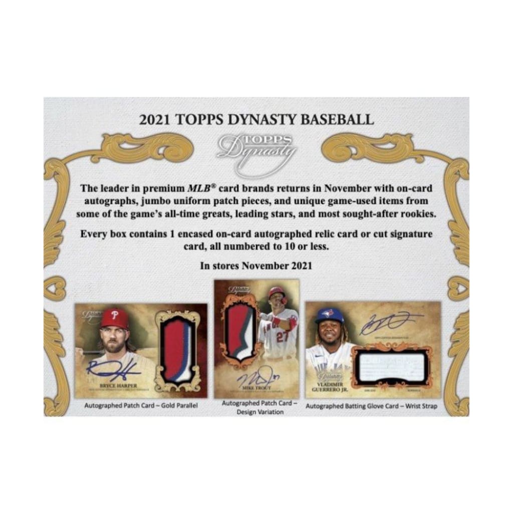 2021 Topps Dynasty Baseball Hobby Box - Sports Collectibles
