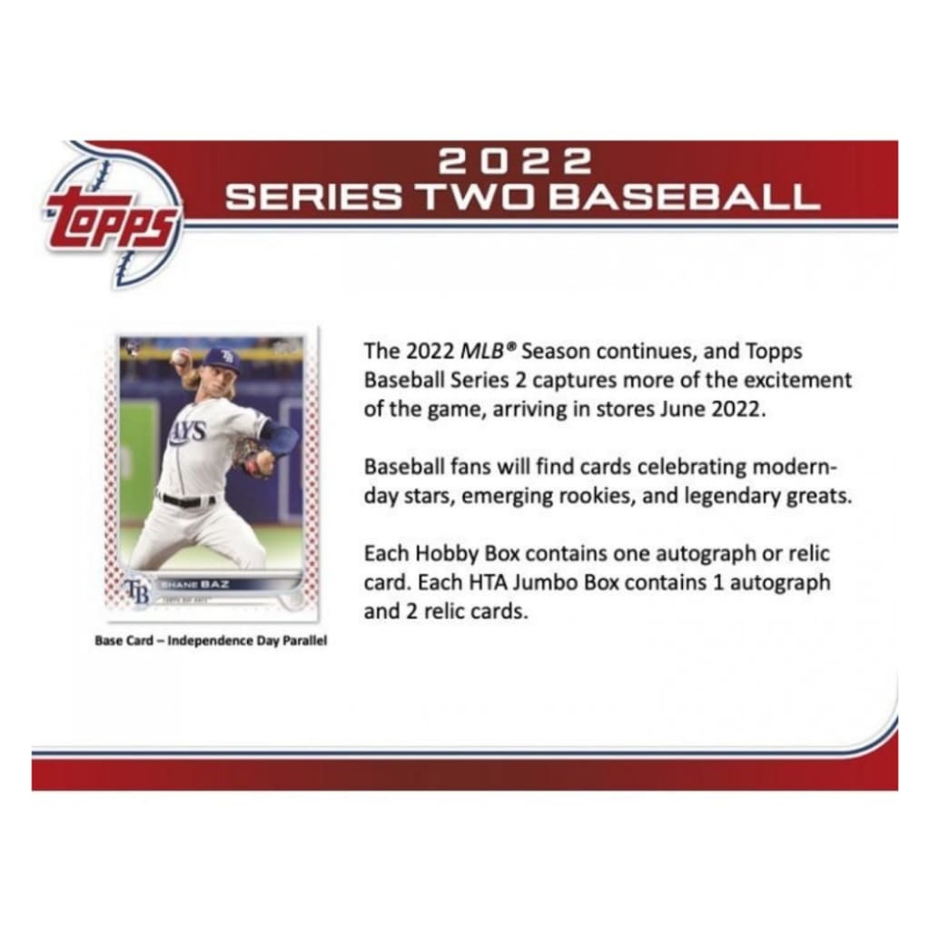 2022 Topps Baseball Series 2 Jumbo Box - Sports Collectibles