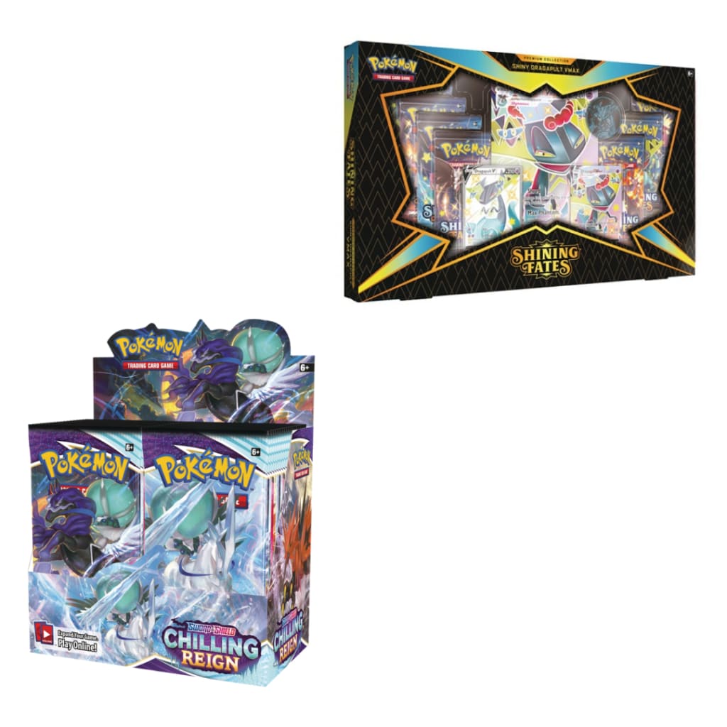 Pokemon Chilling Reign Booster Box + Dragapult Premium