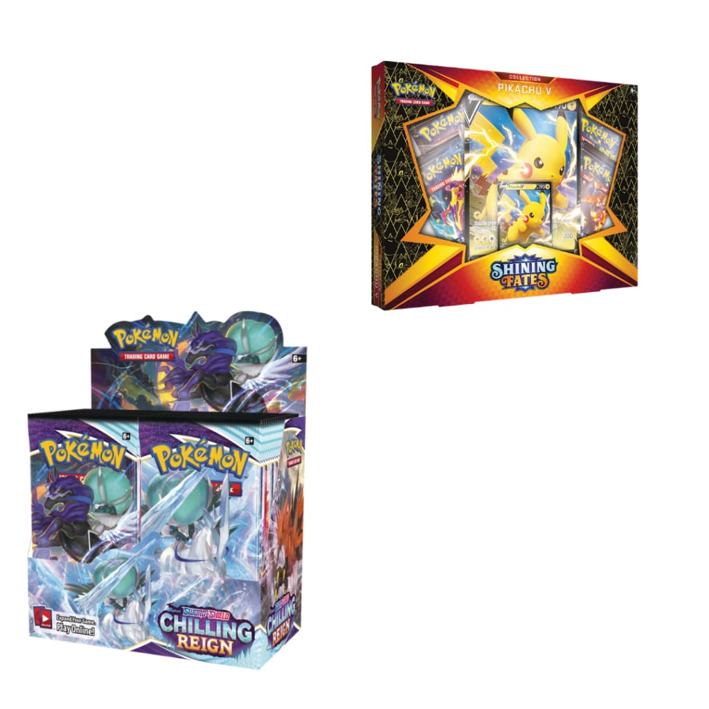 Pokemon Chilling Reign Booster Box + Shining Fates Pikachu