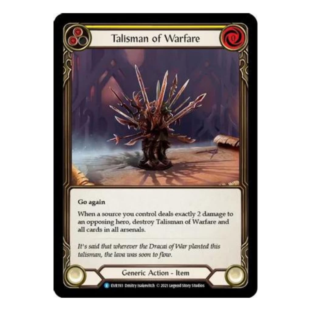 Talisman Of Warefare Everfest 1st Edition Cold Foil